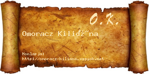 Omoracz Kiliána névjegykártya